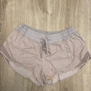 Floral Lululemon running shorts